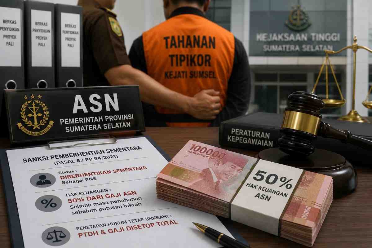 Oknum ASN Tersangka Korupsi Proyek PALI Tetap Terima Separuh Gaji