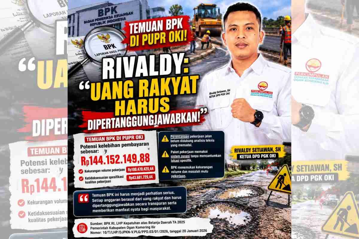 PGK OKI Bongkar Borok Dinas PUPR, Ada Proyek Tanpa Lokasi Jelas dan Pejabatnya Pilih Bungkam