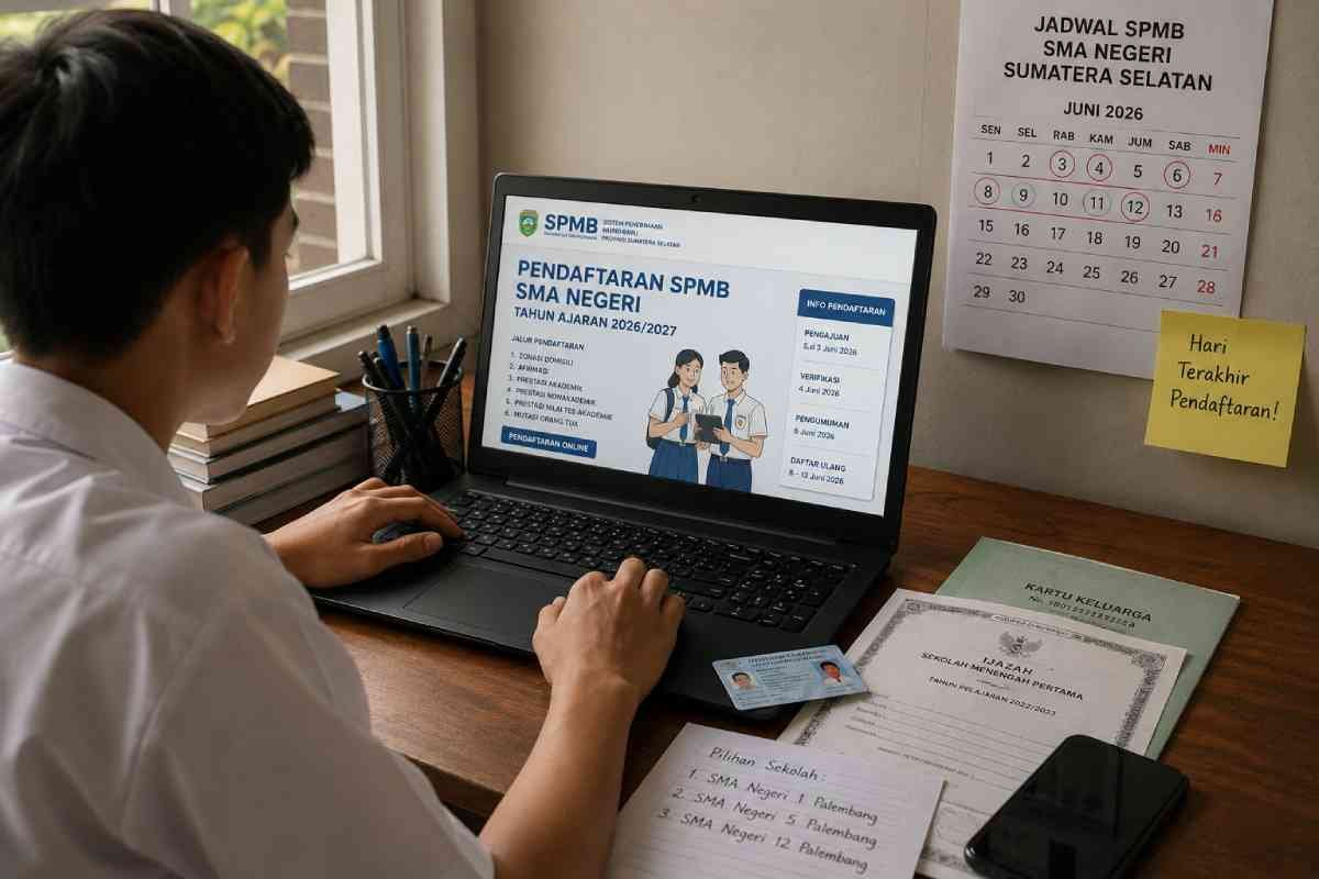 Pendaftaran Seleksi Masuk SMA di Sumatera Selatan Ditutup Hari Ini