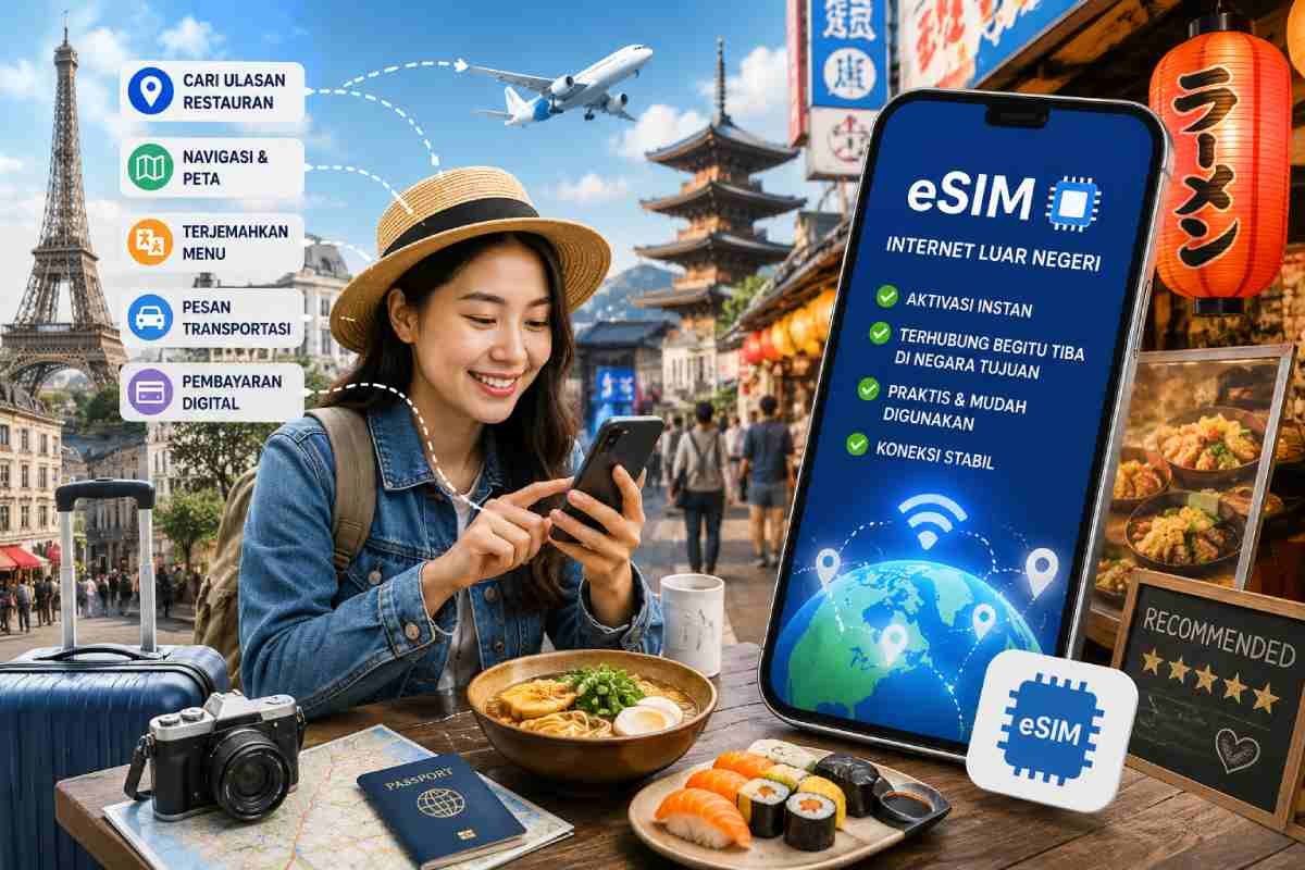 Rekomendasi Internet Luar Negeri Biar Kulineran Lancar, eSIM Jadi Opsi Praktis bagi Wisatawan