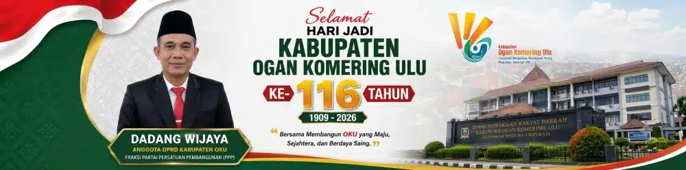 Banner HUT OKU 116 Dadang Wijaya