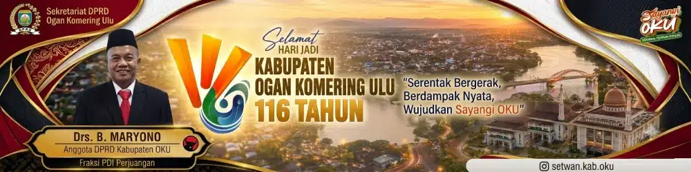 Banner HUT OKU 116 Maryono PDIP