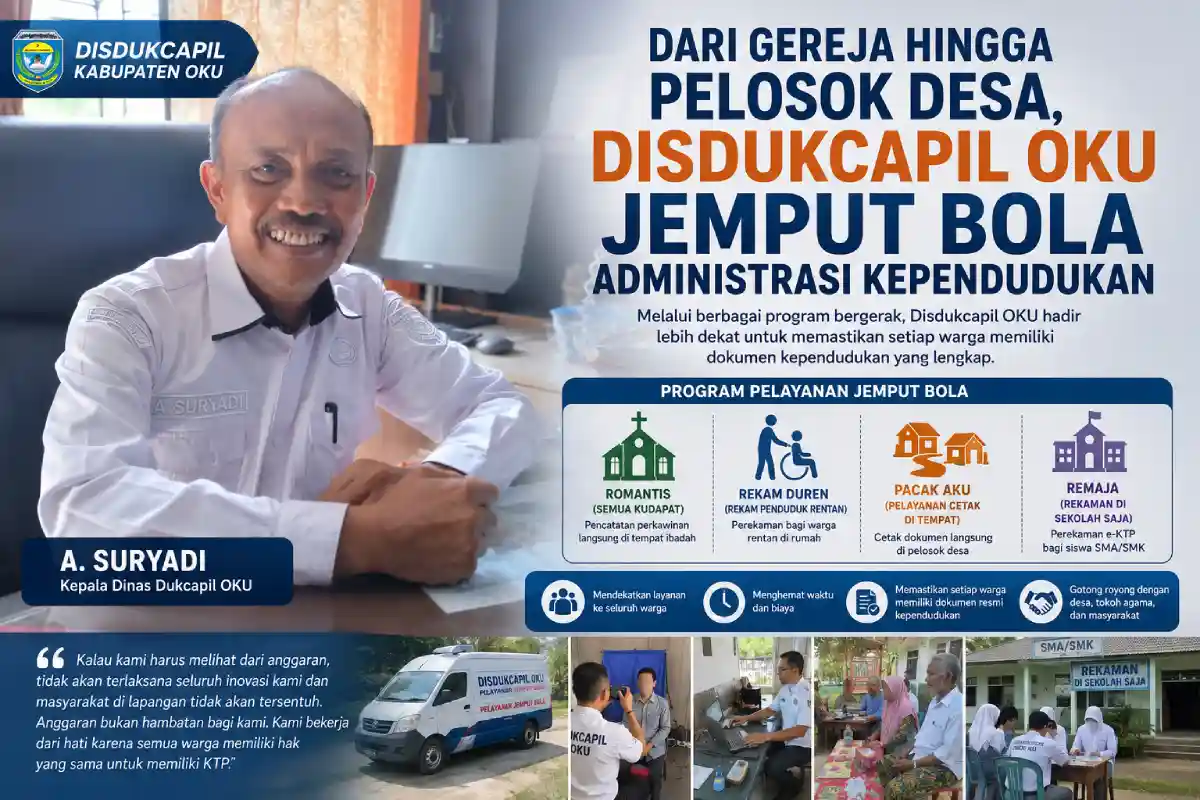 Dari Gereja hingga Pelosok Desa, Disdukcapil OKU Jemput Bola Administrasi Kependudukan