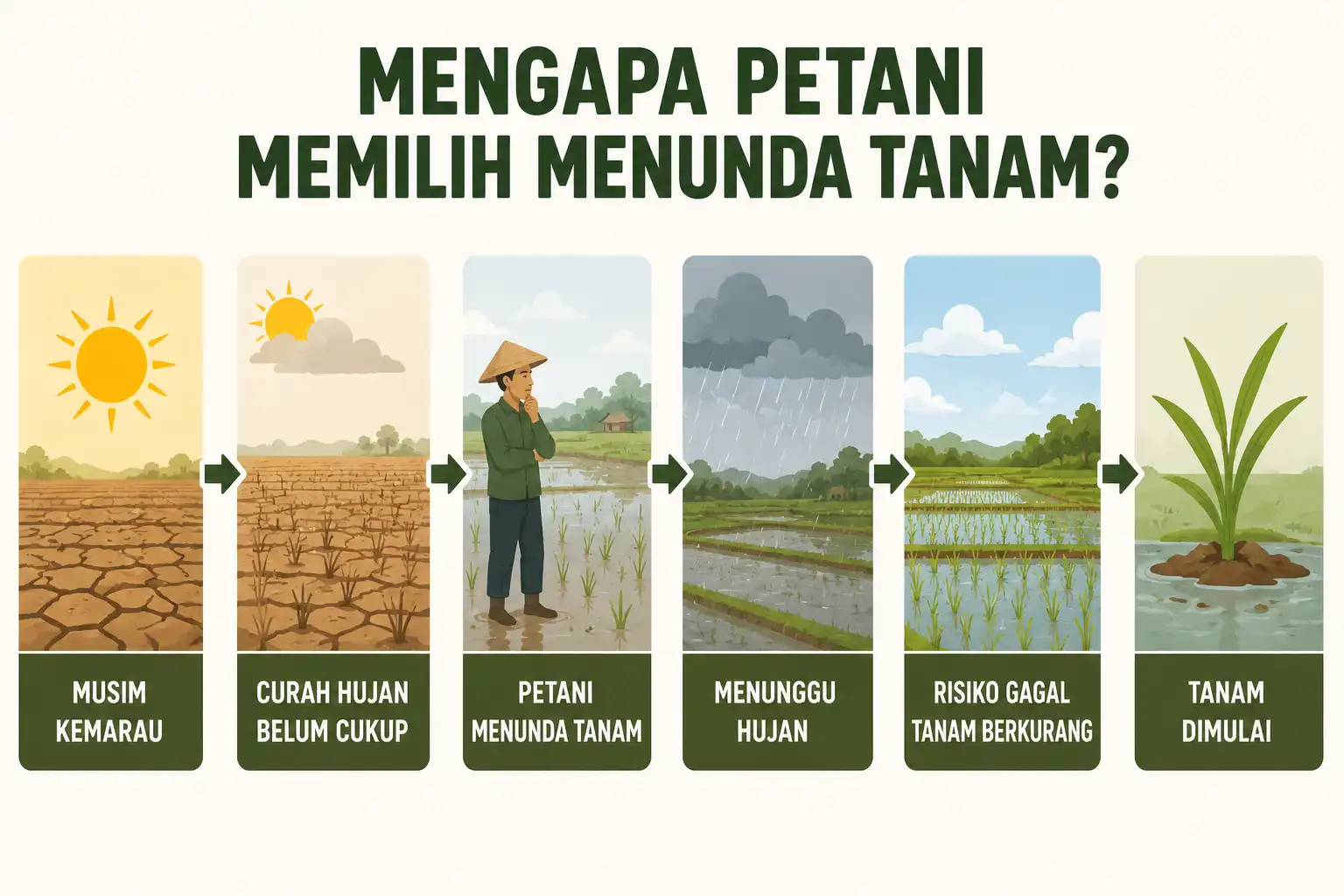 Infografis Mengapa Petani Menunda Tanam_