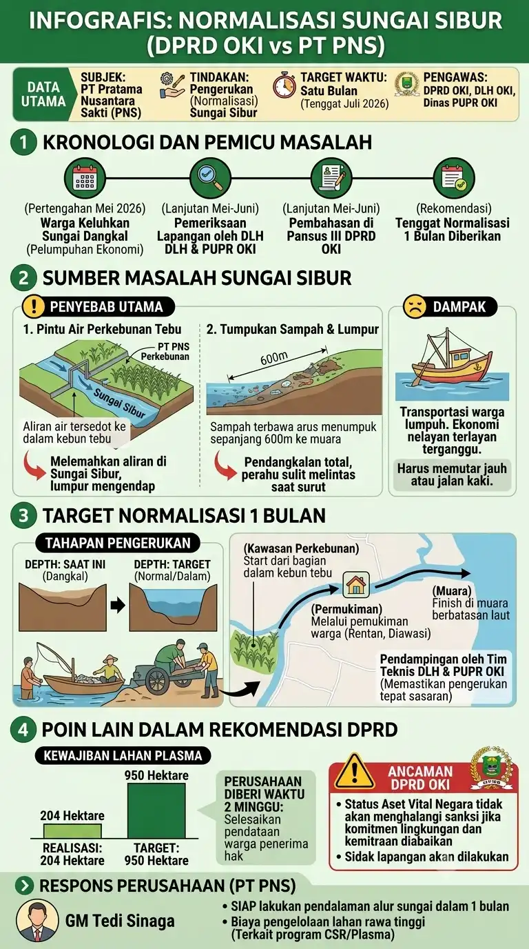 Infografis Normalisasi Sungai Sibur