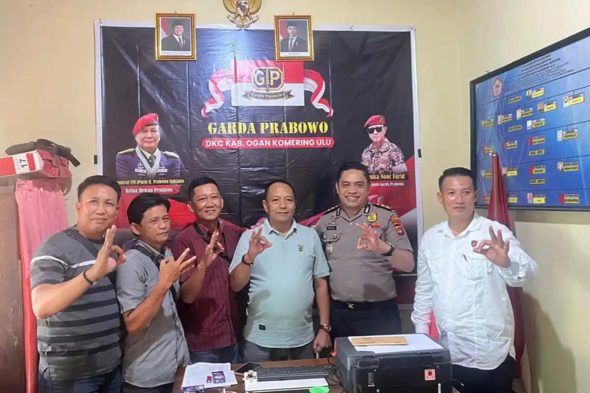 Kapolres OKU Sambangi Garda Prabowo, Tekankan Kemitraan Ormas Jaga Kamtibmas