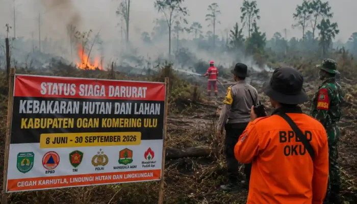 Puncak Kemarau Belum Datang, OKU Mulai Siaga Karhutla