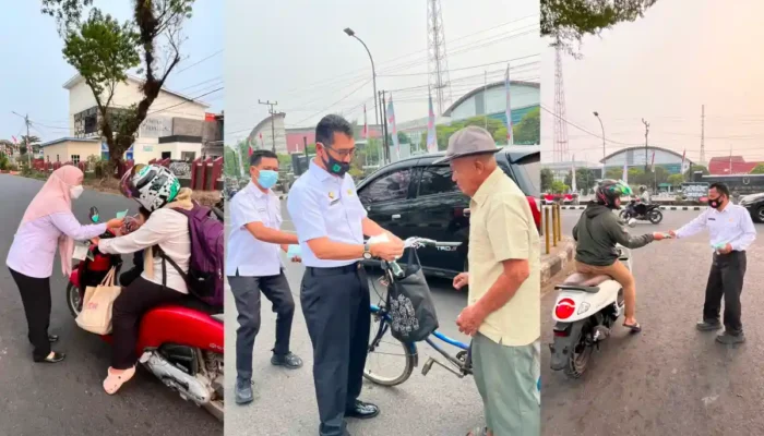 BKPSDM Muba Bagikan Masker Gratis untuk Antisipasi Dampak Kabut Asap