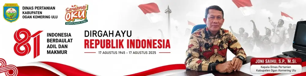 Banner HUT RI Dinas Pertanian Kabupaten OKU