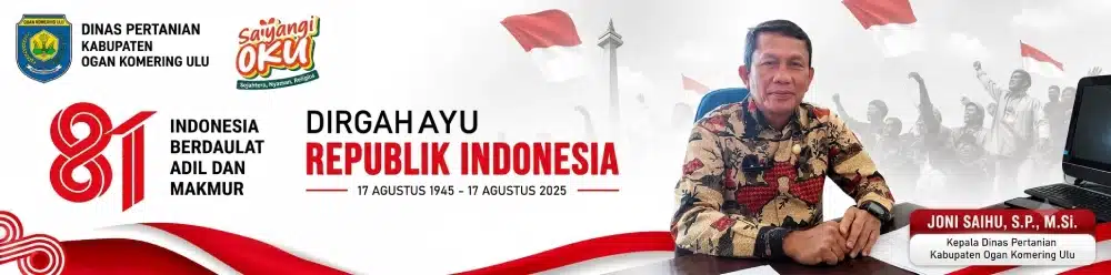 Banner HUT RI Dinas Pertanian Kabupaten OKU