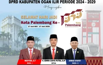 DPRD Ogan Ilir Ucapkan Selamat HUT Kota Palembang ke-1343, Harapkan Sinergi Antardaerah Kian Kokoh