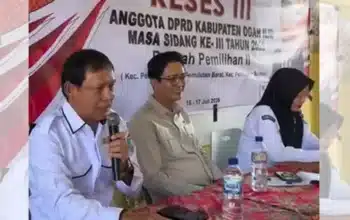 Gelar Reses Masa Sidang III di Pemulutan, Ketua DPRD Ogan Ilir Edwin Cahya Putra Serap Aspirasi Warga