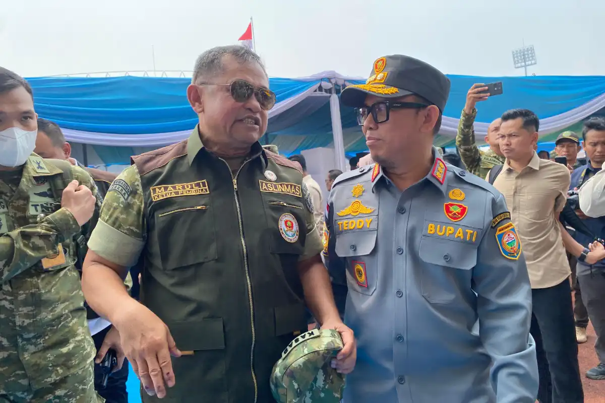 Hadiri Apel Akbar di Jakabaring, Pemkab OKU Berkomitmen Perkuat Kemampuan dan Kesejahteraan Satlinmas