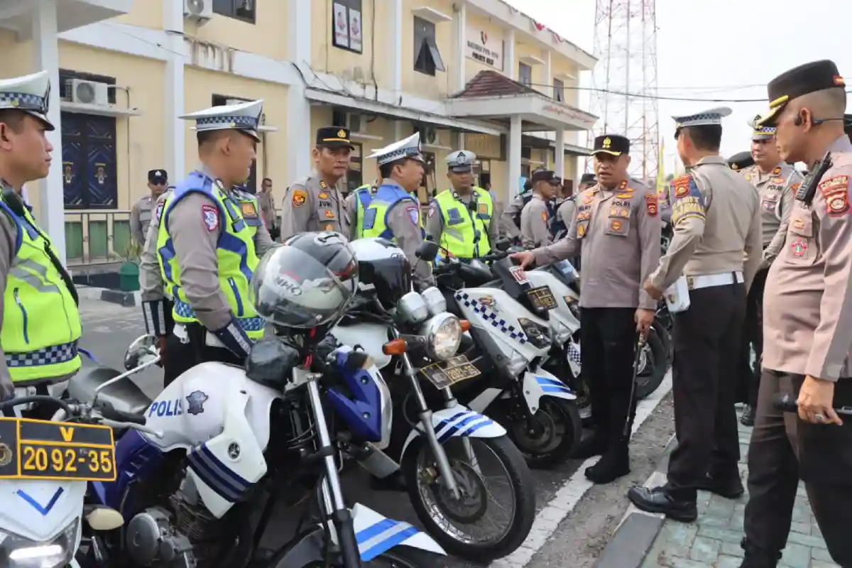 Kapolres OKU Cek Kesiapan Kendaraan Dinas Operasional