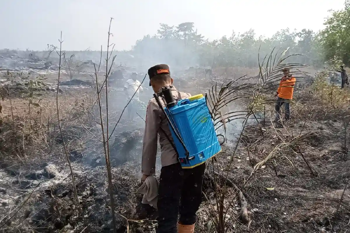 Gerak Cepat Polsek Lubuk Batang Selamatkan 8,5 Hektar Kebun Warga dari Kobaran Api