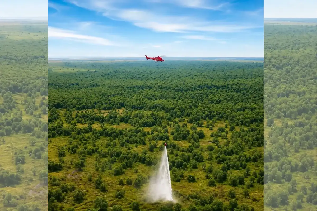 Operasi Udara Diperkuat, 6 Helikopter APP Group Dukung Penanganan Karhutla Sumsel