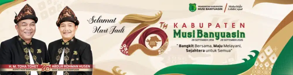 Banner HUT Musi Banyuasin
