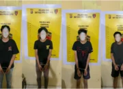 Empat tersangka kasus penganiayaan pelajar diamankan di Polres OKU