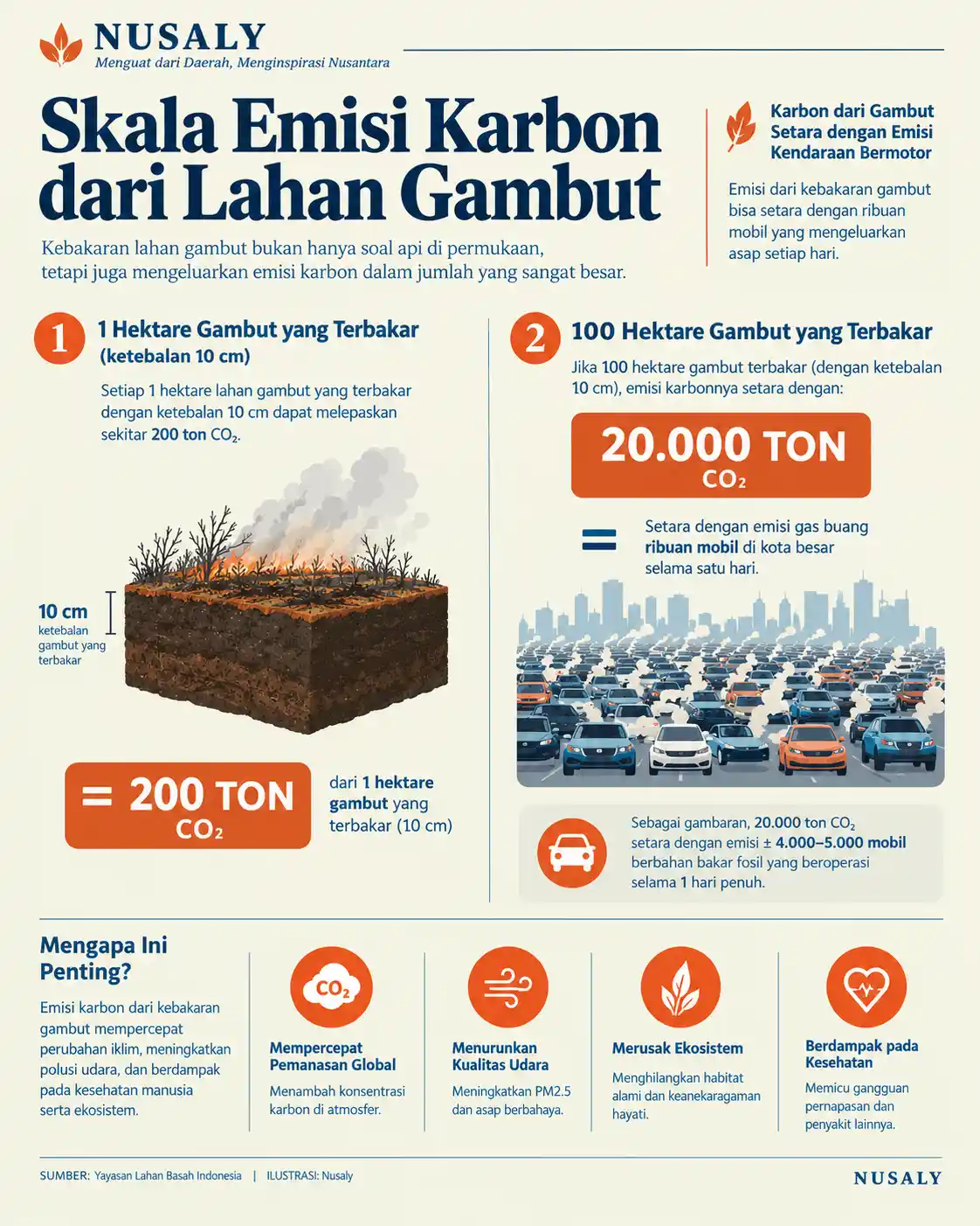Skala Emisi Karbon dari Gambut